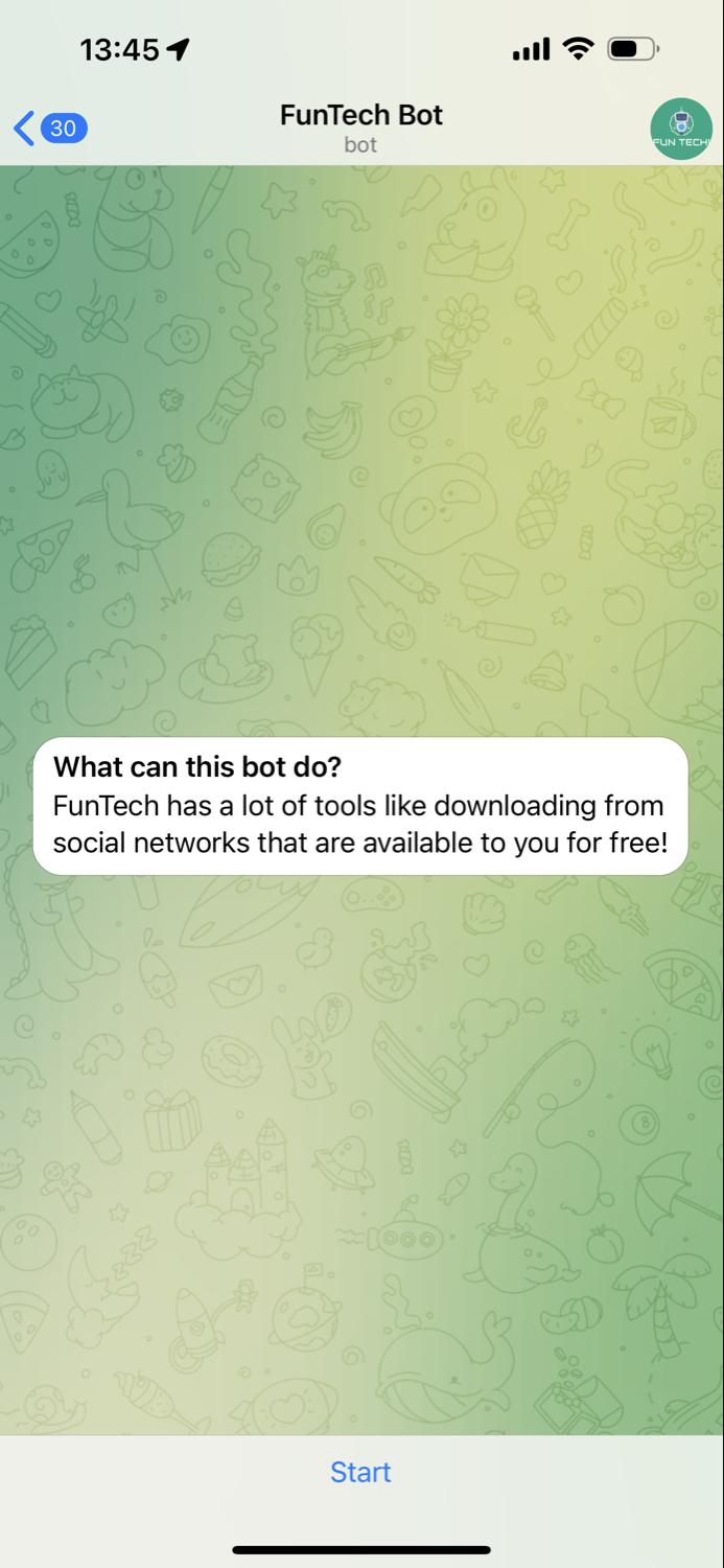 Telegram Bot Screen