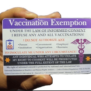 Vax card/ NHS Pass