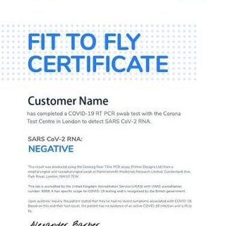 Legitimate fit to fly certificate